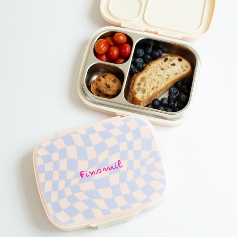Stainless Steel Lunch Box Checkmate Pink
